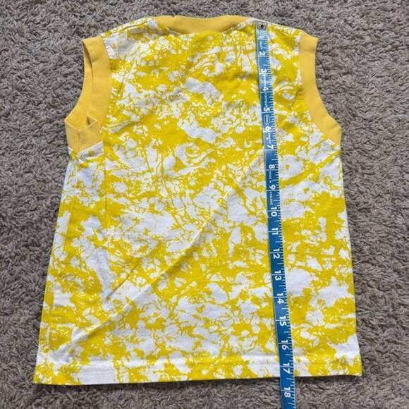 Vintage Tie Dye Sleeveless Round Neck Graphic Tank Summer Casual Yellow Boys 5 - Picture 3 of 4